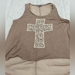 Charlotte Russe Cross Sheer Tank